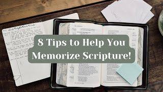 8 Tips to Help You with Scripture Memory! Bible Study | Meditate on God’s Word | Scripture Writing