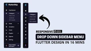 Complex Responsive Drawer Designed In Flutter With Animation For Beginners #FlutterShip 17