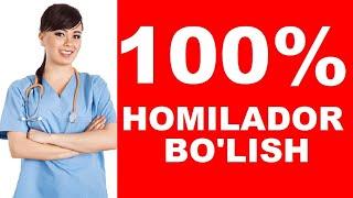 100% HOMILADOR BO'LISH / 100% ХОМИЛАДОР БУЛИШ