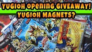 YUGIOH GIVEAWAY! AND UNBOXING CARDS + YUGIOH MAGNETS? FOIL PETEN CLOWN PULLED!