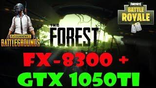 AMD FX-8300 + GTX 1050TI 4GB (PUBG, FORTNITE, The Forest  1080p FPS TEST) ZEVS PC 9100U