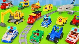 Excavator, Fire Truck, Garbage Trucks, Tractor & Police Cars Toy Vehicles for Kids