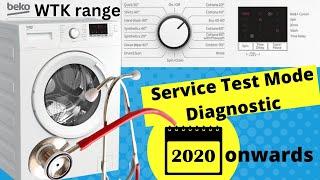 Beko WTK washing machine service test mode and diagnostic 2020 onwards