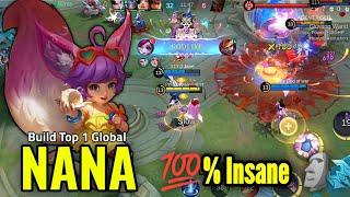 100% INSANE | MVP 12.1 Points NANA Totally Annoying - Build Top 1 Global Nana ~ MLBB