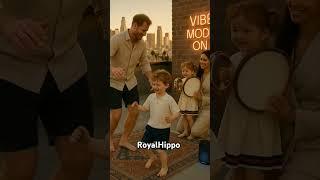 Prince Harry and kids have a rooftop party #rooftop #party #dancing #dancers #groove #fun #cute #fyp