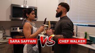 In The Kitchen With Raw Nutrition: Sara Saffari vs Chef Walker ft. Chris Bumstead - Ep 1