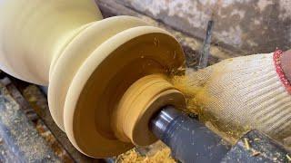 Modern And Dangerous Wood Lathe // Beautiful And Attractive Water Hyacinth - Woodworking Instructor