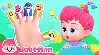  Shark Finger Family | EP107 | Baby Shark Doo Doo Doo | Bebefinn Best Songs and Nursery Rhymes