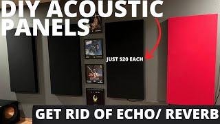 How To Make Professional Acoustic Panel Treatments For A Home Theater! DIY & Cheap!