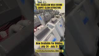 5 AQUACLEAN WALK-BEHIND CARPET CLEAN EXTRACTORS UP FOR AUCTION @ CreativeAuctionSolutions.HiBid.com