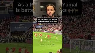 Lamine Yamal best free kick ever  #football #footballshorts #lamineyamal  #ronaldo  #cr7 #cristiano