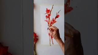 Как рисовать цветы акварелью без простого карандаша. #урокирисования #акварель #художник