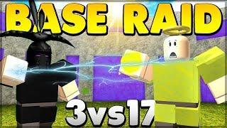 INTENSE FAN BASE RAID *3VS17* | Roblox: Booga Booga