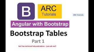 Angular Bootstrap Tables | Part 1 | Angular Bootstrap 4 Tutorials | Angular Bootstrap Tutorial