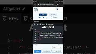 Align-text in html using css