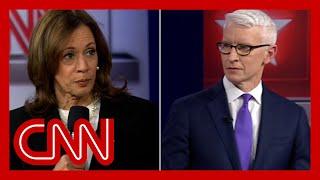 Anderson Cooper presses Harris on border wall funding