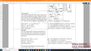 Design Retaining Wall Example 1