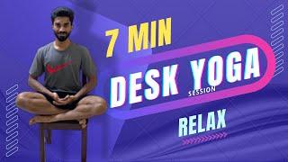 CHAIR YOGA AT WORK || For Beginners and Seniors || 7 MINS #FEEL2FIT