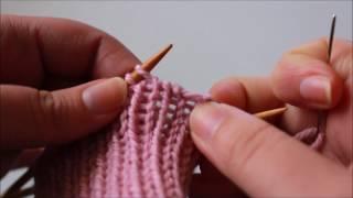 Invisible Ribbed Bind Off, for 1x1 Knit Ribbing