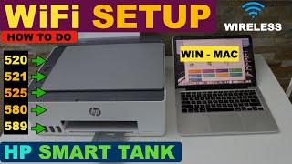 HP Smart Tank 520 | 525 | 540 | 580 | 589 WiFi Setup Using MacBook or Windows | Wireless Setup.