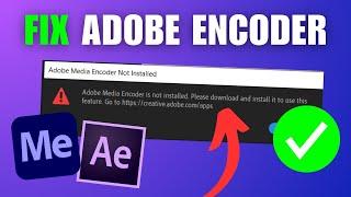 FIX Adobe Media Encoder Not Working With After Effects