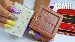 ASMR SOAP Natural Carving Satisfying TAPPING | АСМР Очень ТВЕРДОЕ Гранатовое МЫЛО Резка Таппинг