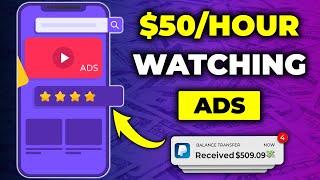 Earn $50 Per Hour Watching Video Ads! Make Money Watching Ads in 2024 | Make Money Online