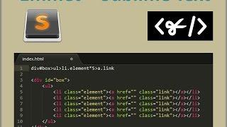 Installing emmet and creating code snippets with Sublime text 3