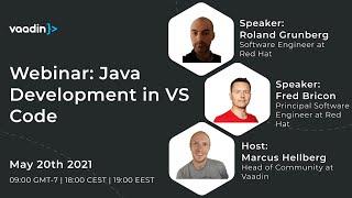Webinar: Java development in VS Code