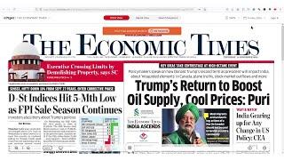 14 November 2024 | The Economic Times Newspaper | Daily Finance & Business News Analysis