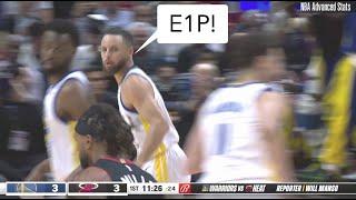 Explain: Steph Curry and Klay Thompson invert screens; Jonathan Kuminga's flying putback dunk