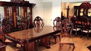 COMEDOR CLÁSICO ESPAÑOL MUEBLES FINOS ELEGANTES DISEÑO PROVENZALES MADERA