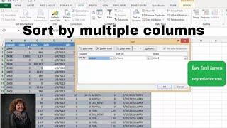 How to sort by multiple columns in Excel