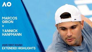 Marcos Giron v Yannick Hanfmann Extended Highlights | Australian Open 2025 First Round