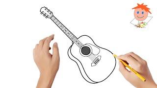 How to draw a guitar | Easy drawings