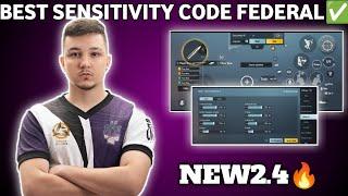 BEST SENSITIVITY CODE BGMI/ PUBG BY FEDERAL PUBG SENSITIVITY SETTINGS// FEDERAL PUBG CONTROL CODE