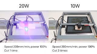 Comparison between Ortur 10W and 20W Laser Engraver