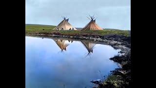 Native American Tribes Tipis - Colorized