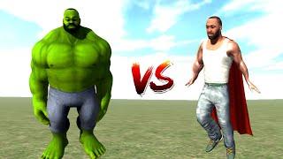 SUPERMAN vs HULK FIGHT  INDIAN BIKE DRIVING 3D STORIES