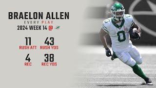 Braelon Allen Week 14 Replay: Every Run, Target, and Catch @ Miami Dolphins