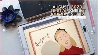 PLAN WITH ME | August 2020 Digital Bullet Journal SetUp | ++Free Printables!!