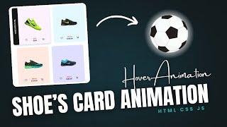 Card Animation Using HTML CSS JS | Shopping Card Animation | HTML CSS JS Mini Project