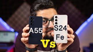 مقایسه گلکسی ای ۵۵ با گلکسی اس ۲۴ اف ای | Galaxy S24 FE VS Galaxy A55