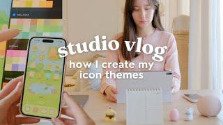 how I create iPhone themes | studio vlog