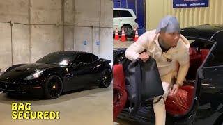 Gervonta Davis arrives to arena in a Lamborghini Hurracan Spyder