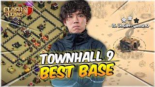 new th9 war base/anti 3 star base (clash of clans)