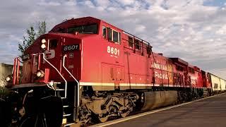 END DPU ON A MANIFEST ?! CP XXX w/ CP Engines 8601 & 2318 lead this EB Mixed/Autorack train thru