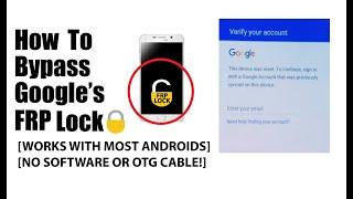 How to Bypass the Google FRP lock (WITHOUT SOFTWARE OR OTG CABLE)