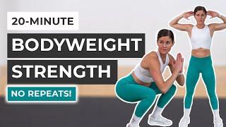 20-Minute Bodyweight Workout for Beginners (No Repeats)