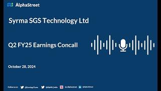 Syrma SGS Technology Ltd Q2 FY2024-25 Earnings Conference Call